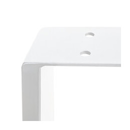 Emuca Jeu De Deux Pieds Square Rectangulaires Pour Table, Largeur 600 Mm. Peints En Blanc.