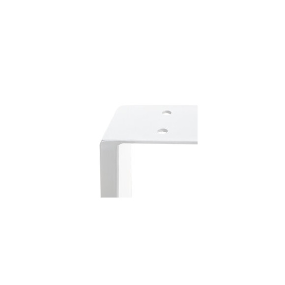 Emuca Jeu De Deux Pieds Square Rectangulaires Pour Table, Largeur 600 Mm. Peints En Blanc.