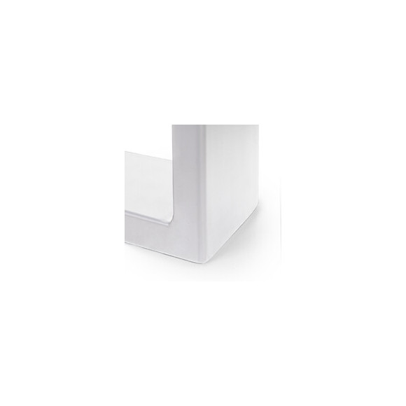Emuca Jeu De Deux Pieds Square Rectangulaires Pour Table, Largeur 600 Mm. Peints En Blanc.