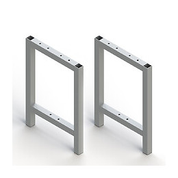 Emuca Pieds Latéraux Pour Banc De Vestiaire, Aluminium, Anodisé Mat, 2 Un.