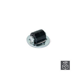 Emuca Roulettes Pour Meubles, À Galet, D. 13 Mm, Acier Et Plastique, 20 Ut.