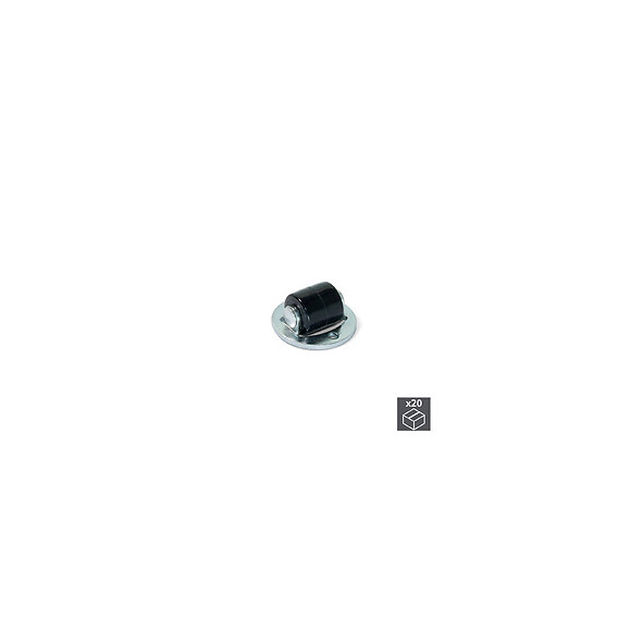 Emuca Roulettes Pour Meubles, À Galet, D. 13 Mm, Acier Et Plastique, 20 Ut.