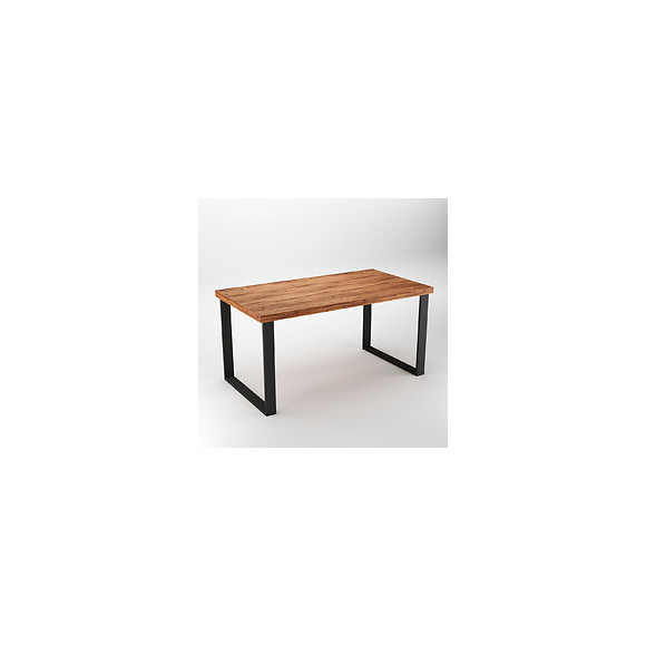 Emuca Jeu De Deux Pieds Square Rectangulaires Pour Table, Largeur 800 Mm. Peints En Noir