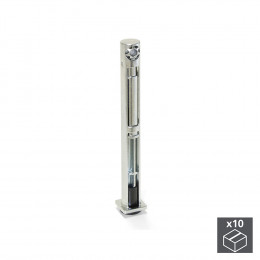 Emuca Vérin De Réglage Pour Meuble, Réglage Latéral, D. 12 Mm, Hauteur 76 Mm, Acier Et Zamak, 10 Ut.