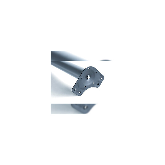 Emuca Pied Pour Table, D. 80 Mm, Réglable 870 - 900 Mm, Acier, Nickel Satiné