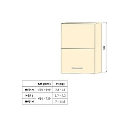 Emuca Compas Agile Flap Pour Portes Relevables Doubles, 7-11,6 Kg, Module H 650mm, Acier Et Plastique, Gris Anthracite