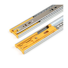 Emuca Pair De Coulisses Pour Tiroirs, À Billes, 45 X 600 Mm, Sortie Totale, Fermeture Amortie, Zingé