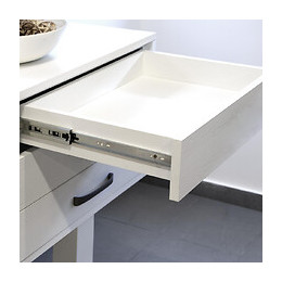 Emuca Paire De Coulisses Pour Tiroirs, À Billes, 45x500mm, Sortie Totale, Système Push, Fermeture Amortie, Zingué, 5 Ut.