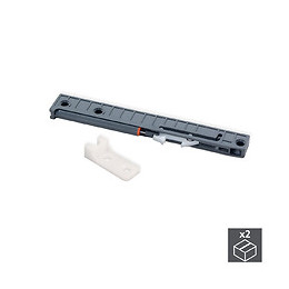 Emuca Mécanisme De Fermeture Amortie Pour Tiroir Avec Coulisses À Roulettes, 250 - 300 Mm, Plastique, Gris