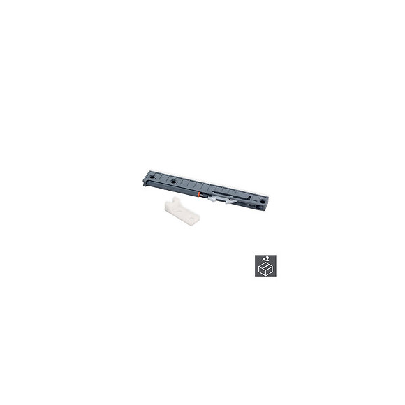 Emuca Mécanisme De Fermeture Amortie Pour Tiroir Avec Coulisses À Roulettes, 250 - 300 Mm, Plastique, Gris