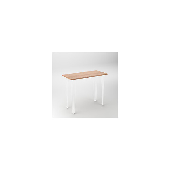 Emuca Jeu De Quatre Pieds Hairpin De 3 Barres Pour Table, Hauteur 710 Mm, Peints En Blanc.