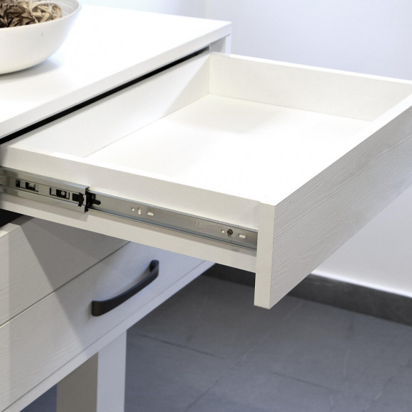 Emuca Paire De Coulisses Pour Tiroirs, À Billes, 45x450mm, Sortie Totale, Système Push, Fermeture Amortie, Zingué, 5 Ut.