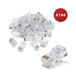 100 Connecteurs À Sertir Cat5 Utp