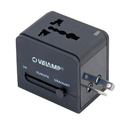 Adaptateur De Voyage Monobloc Avec 2 Prises Usb Max. 2.1a