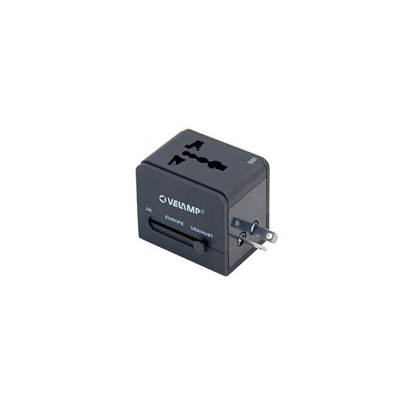 Adaptateur De Voyage Monobloc Avec 2 Prises Usb Max. 2.1a