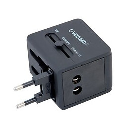 Adaptateur De Voyage Monobloc Avec 2 Prises Usb Max. 2.1a