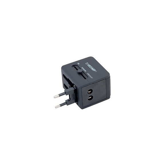 Adaptateur De Voyage Monobloc Avec 2 Prises Usb Max. 2.1a