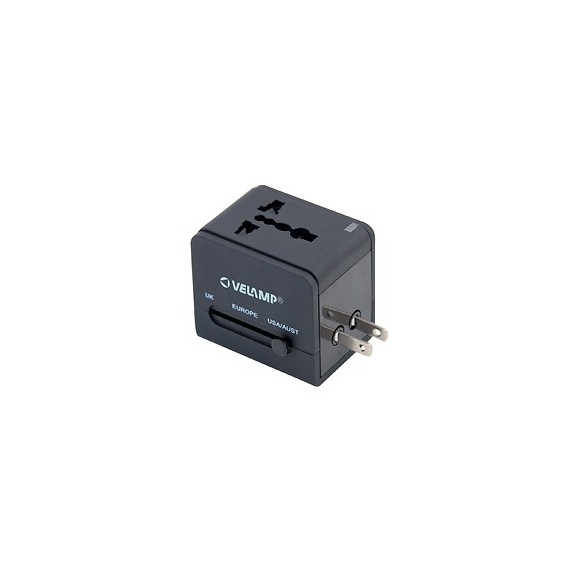 Adaptateur De Voyage Monobloc Avec 2 Prises Usb Max. 2.1a