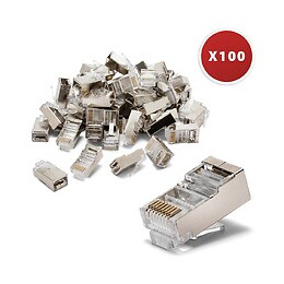 100 Connecteurs À Sertir Cat5 Ftp - Blindés