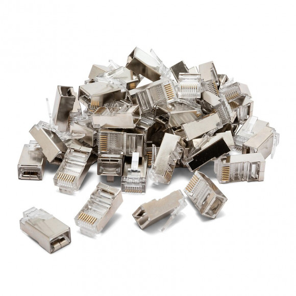 100 Connecteurs À Sertir Cat5 Ftp - Blindés