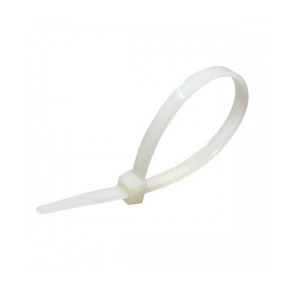 Colliers De Fixation En Nylon. Blancs.   6,8x150 - 50pces