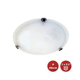 Sirio: Plafonnier En Alabastre Blanc, Diamètre 40cm, E27