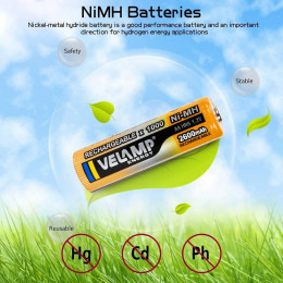 2 Piles Rechargeables Ni-mh Stilo Aa 2600 Mah