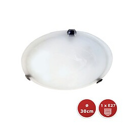 Sirio: Plafonnier En Alabastre Blanc, Diamètre 30cm, E27