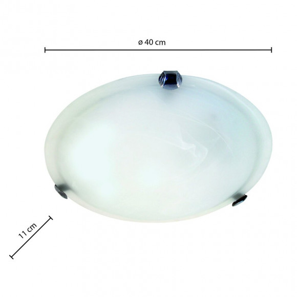 Sirio: Plafonnier En Alabastre Blanc, Diamètre 40cm, E27