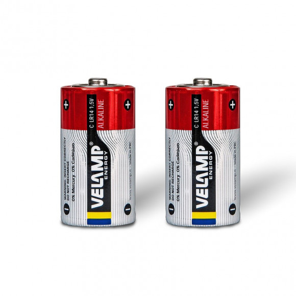 Pile Alcaline, Demi Torche Lr14 C, 1.5v, 2 Pièces
