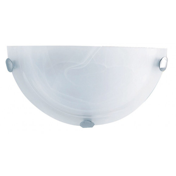 Sirio : Plafonnier Demi-lune En Albâtre Blanc, Ø 30 Cm, 1xe27