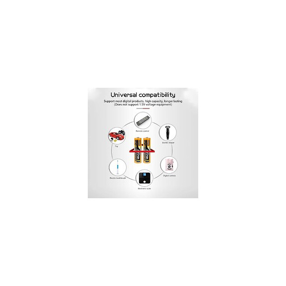 2 Piles Rechargeables Ni-mh Stilo Aa 2600 Mah