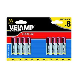 Pile Alcaline Stilo Lr6 Aa 1,5v - Blister De 8