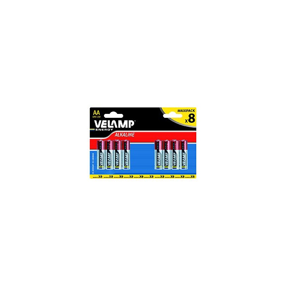 Pile Alcaline Stilo Lr6 Aa 1,5v - Blister De 8