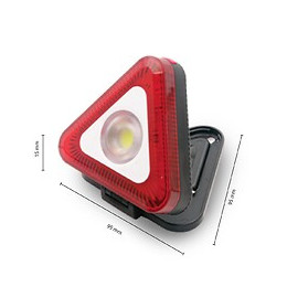 Triangle Lumineux Led Avec Lampe Torche Et Aimant. 3aaa Non Fournies
