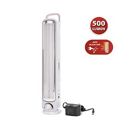 Twix: Lampe Portative Rechargeable Anti-coupures D'électricité, 2 Tubes Led 500lm 43cm