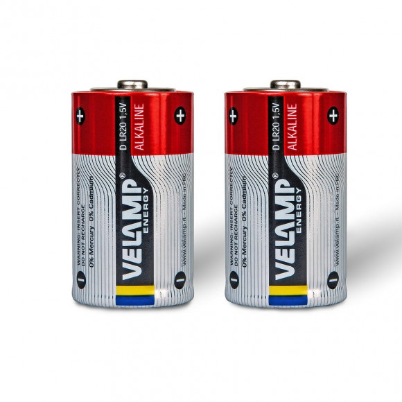 Pile Pour Lampe De Poche Alcaline, Lr20 D, 1,5v. 2 Pièces