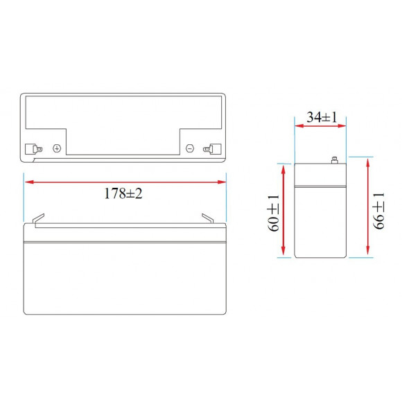 Batterie Rechargeable Au Plomb 12v 2.2 Ah