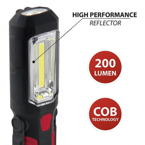 Lampe De Travail 37 Led Avec Aimant + Crochet. 75 Lumen