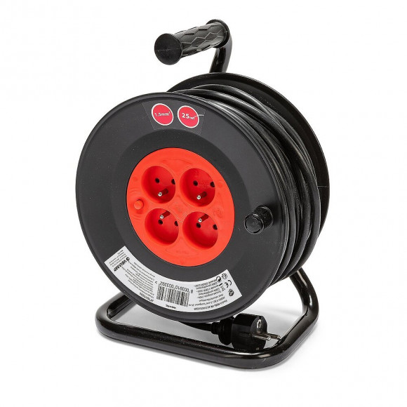 Enrouleur Bricolage, 4 Prises, 25 Mètres, 3g1.5mm2, Nf