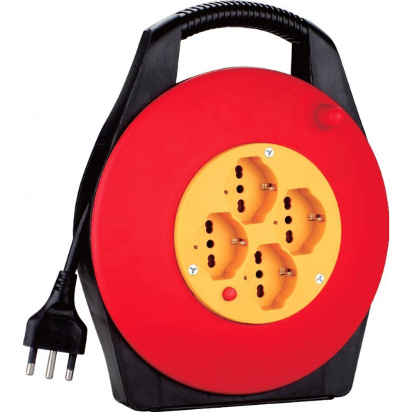 Enrouleur De Câble Domestique 4 Prises, Câble H05vv-f3g1.0mm2, 10m, Ce