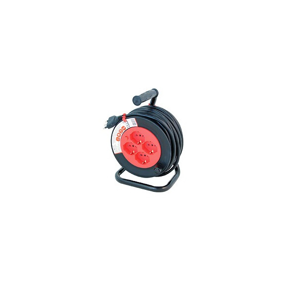 Enrouleur Électrique Standard Italien, 4 Prises, Câble H05vv-f3g1.5mm2, 15m, Ce