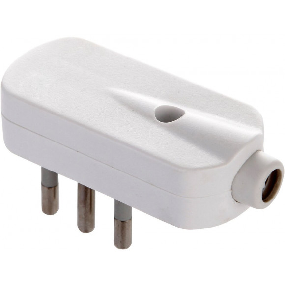 Fiche Italienne Coudée 90 °, 2p + T, 16a, Gain De Place