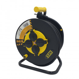 Enrouleur De Chantier, 4 Prises, 3g2.5, 25 Mètres , Nf, Ip44