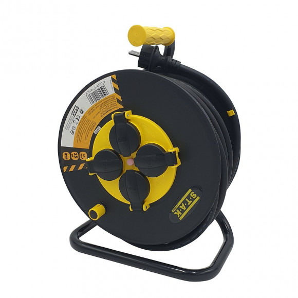 Enrouleur De Chantier, 4 Prises, 3g2.5, 25 Mètres , Nf, Ip44