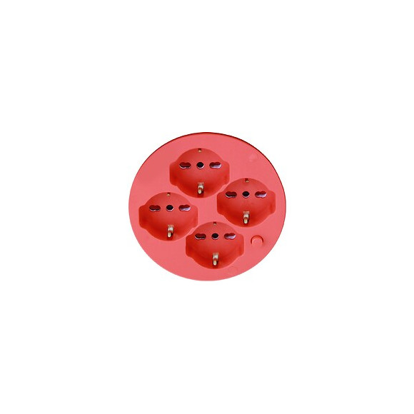 Enrouleur Électrique Standard Italien, 4 Prises, Câble H05vv-f3g1.5mm2, 15m, Ce