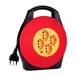 Enrouleur De Câble Domestique 4 Prises, Câble H05vv-f3g1.0mm2, 10m, Ce