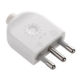 Fiche Italienne À Monter: 16a, 2p+t, 230 V, Blanc Mat