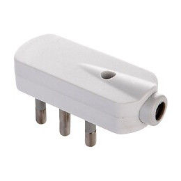 Fiche Italienne Coudée 90 °, 2p + T, 10a, Gain De Place