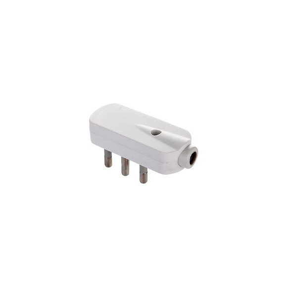 Fiche Italienne Coudée 90 °, 2p + T, 10a, Gain De Place